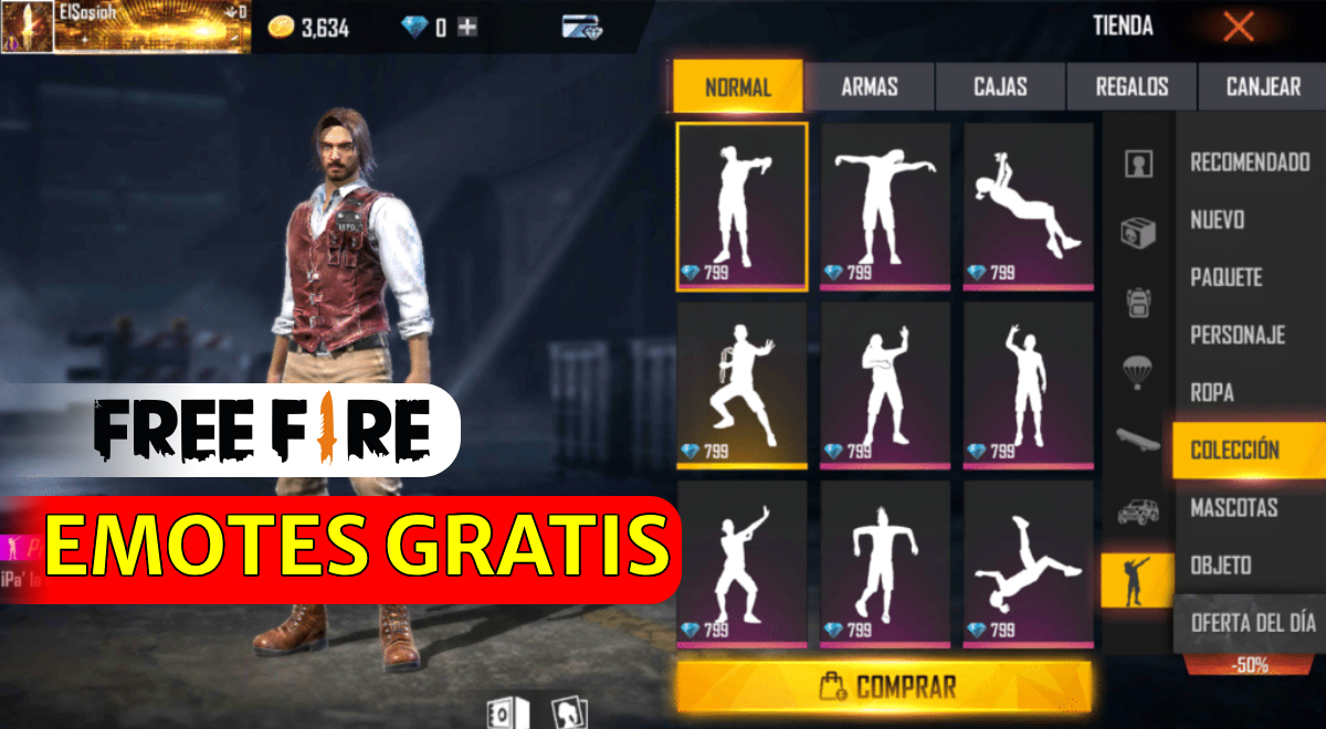 guia definitiva como conseguir emotes para free fire en 2022